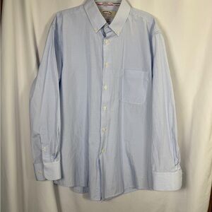 Classic Blue Checkered Men's Dress Shirt